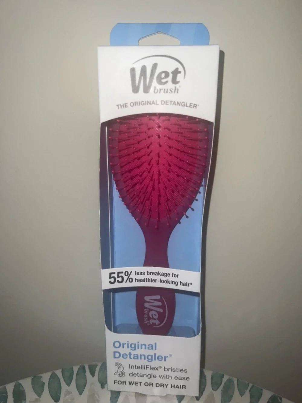 Wet Brush Original‎ Detangler Pink Hair Brush Wet Dry New